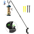 AILIN YELOKIE 32" 360° Swivel Deck Hook - Heavy Duty Solid Steel Plant Hanger, 12-Directional Adjustable Wall Bracket for Bird Feeders/Pole, Outdoor Plants & Wind Chimes, Black (2-Pack) - size: 32in-1