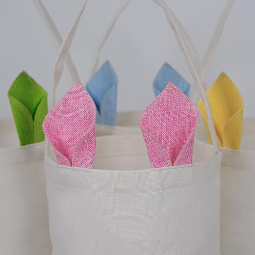 Easter Baskets for Easter Eggs Gifts, Easter Gifts Basket with Bunny Ears (Pink) - color: Pink
