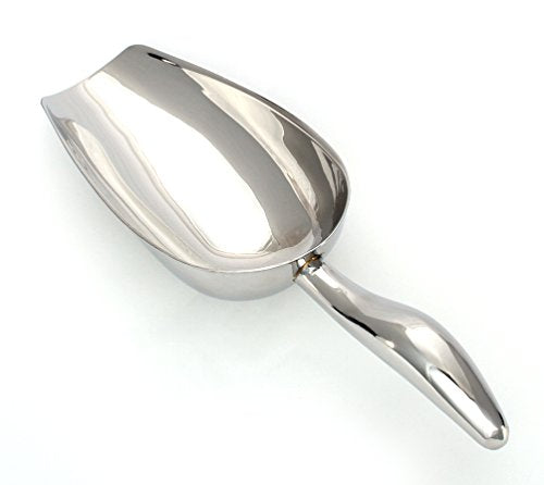 18 oz Stainless Steel Scoop, 10.5” Long by 3.6” Wide | for Ice, Dog & Cat Food, Popcorn, Coffee, Candy, Sugar, Flour, Dry Goods, etc. - size: 18 oz Scoop