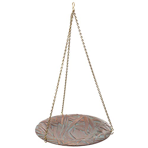 Whitehall Products Dragonfly Hanging Birdbath, Copper Verdi