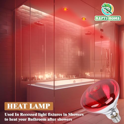 250W Red Heat Lamp Bulbs for Chicken,Infrared Flood Light Heat Lamp Bulb, Incandescent Light Heat Lamps for Chicks, Reptile, Pets, Par38 Glass E26 Base 2PCS - size: Par38 250W 2PCS