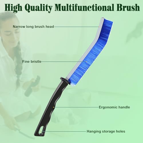 Hard Bristle Crevice Cleaning Brush, 5 Pack Gap Brush for Kitchen Bathroom | 5 pack hard bristle crevice brushes for small gaps, ideal for kitchens, bathrooms, window tracks, tiles, and faucets
