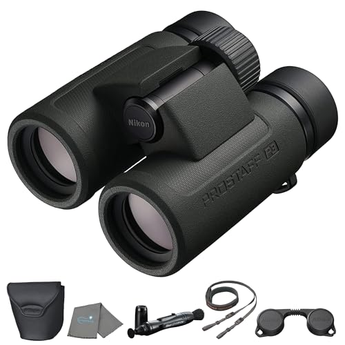 PROSTAFF P3 8x30 (16774) Black Binoculars Bundle with Lens Pen and Cleaning Cloth, Compact Binoculars for Adults for Hunting, Bird Watching, and Hiking Essentials, Zoom Lightweight Travel - style: P3 8x30