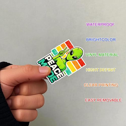 100 PCS Alien Stickers Pack, UFO Cosmic Space Galaxy Adults Teens | Vinyl Waterproof Decals for Car Laptops Water Bottle Scrapbooks Skateboards Journal PC Funny Gifts for Boys Men Travel Gears - color: Alien Stickers