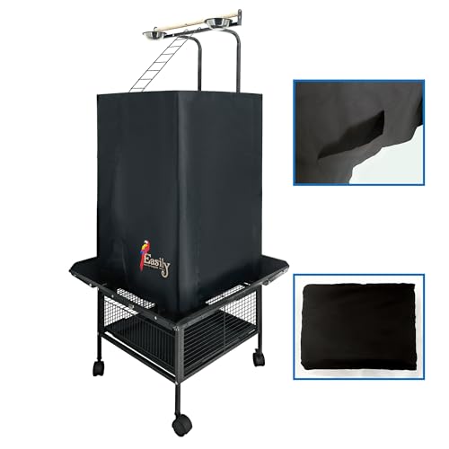 Easily Good Night Bird Cage Cover for Large Bird Cage with Play Top with Storage Pocket, 61" - size: 61“