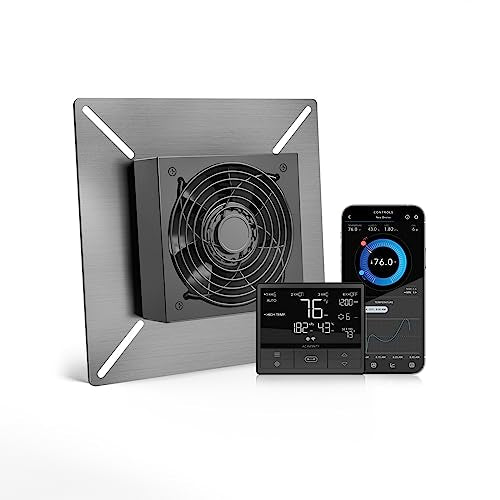 AC Infinity AIRTITAN T3, Ventilation Exhaust Fan 6" with WiFi Temperature Humidity Controller, EC Motor for Crawl Space, Basement, Garage, Attic, Hydroponics, Grow Rooms | With WiFi Temperature Humidity Controller, EC Motor for Crawl Space, Basement, Gara