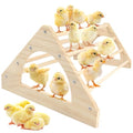 Large Wooden Chick Perch, 14.4" L x 10.6" W x 6.7" H Pine Chicks Toys | Chick Roosting Bar for Brooder and Coop, Strong Chicken Jungle Gym for Baby Chickens