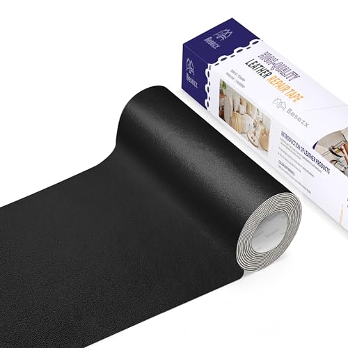 Besezx Leather Repair Patch Tape Kit,Vinyl Repair Kit,Self Adhesive Leather Repair for Furniture, Couch, Sofa, Car Seats,Office Chair.3.1inx60in-Black - color: Black, size: 3.1 in x 60 in