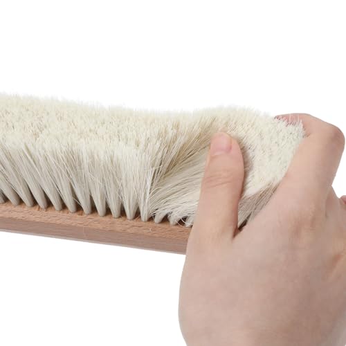 2pcs Horse Hair Brush Horsehair Bristles Duster Horse Hair Brush with Wood Handle Counter Brushs for Furniture, Drafting, Patio, Bed, Fireplace, Hand Broom, Dust Brushs