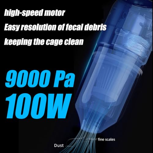 Bird Food Electric Separator & Cage Cleaner, Portable | Portable USB Vacuum with 2 Suction Speeds, Pet Hair/Dust Collector for Eraser Shavings, Car & Computer Keyboard