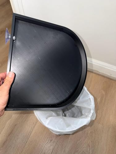 CleanPerch™ Bird Food Waste Catcher Tray with Suction Cups. Seed, Shell & Dropping Catcher with Patent-Pending Design. Easy-Clean, Low Profile (Black, 12" x 11.5" x 3.7") - color: Black, size: 12" x 11.5" x 3.7"