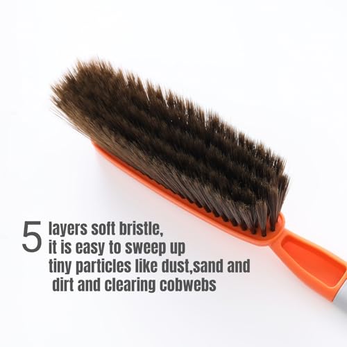 15" Soft Brist. Hand Broom Brush 3 PackBed Sofa Counter Hair Clear | Soft bristle hand broom brush, efficiently clear pet hair, dust debris on beds, sofas countertops for daily home cleaning. - color: 3 Color