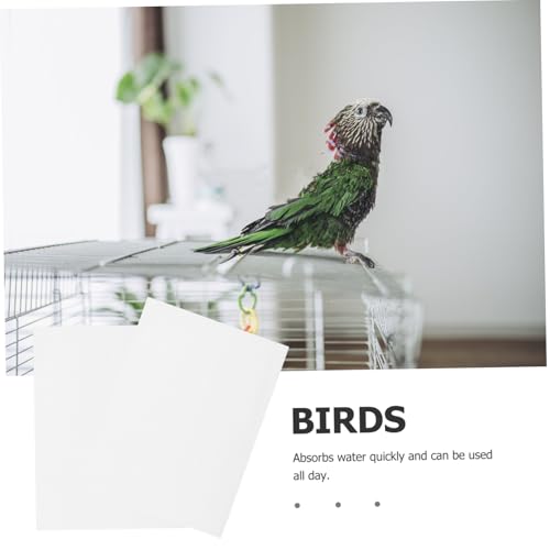 UPKOCH 100pcs Bird Cage Liners Absorbent Disposable Pads for Parrots and Animals Durable Odor Cage Cushion for Easy Cleanup - size: 44X31CM