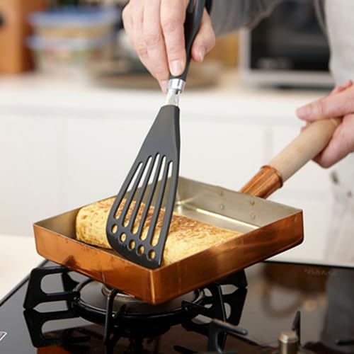 Nylon Spatula Slotted Turner Fish Turner Kitchen Utensils 12" | Seki Japan Right Handed Nylon Spatula Wide Thin - color: Nylon, size: for Right-handed