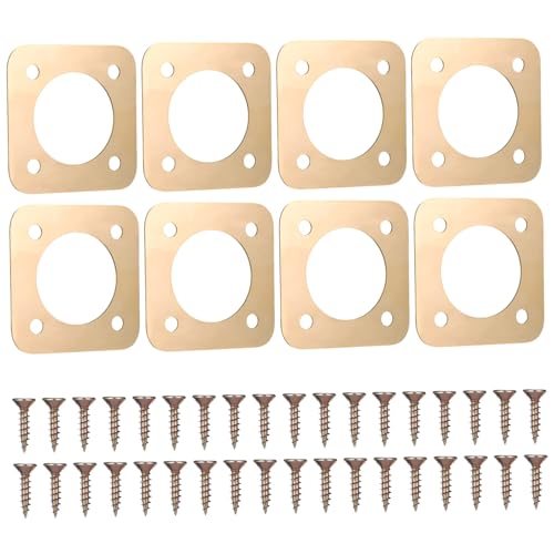 GALPADA 8pcs Copper Birdhouse Hole Protector House Predator Guards for Safe Nesting Quick Installation Screws Birdhouse Protection from