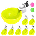 Lil'Clucker - Large Automatic Chicken Waterer Cups Suitable for Ducks, Geese, Turkeys, and Bunny Rabbit - Water Feeder Kit - Poultry Waterer (Yellow, 8 Pack) - color: Yellow, size: 8 Pack