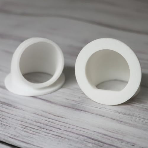 PIAOLGYI 16 Pcs 1.5 Inches Quail Feeder Ports,DIY Automatic Poultry Feeder,No Waste DIY Feed Ports(White) - color: White