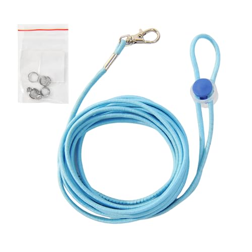 Escape Proof Parrot Bird Leash with Cord Elastic Bird Leash With Metal Ankle Rings Pet Bird Training Rope 3Meter