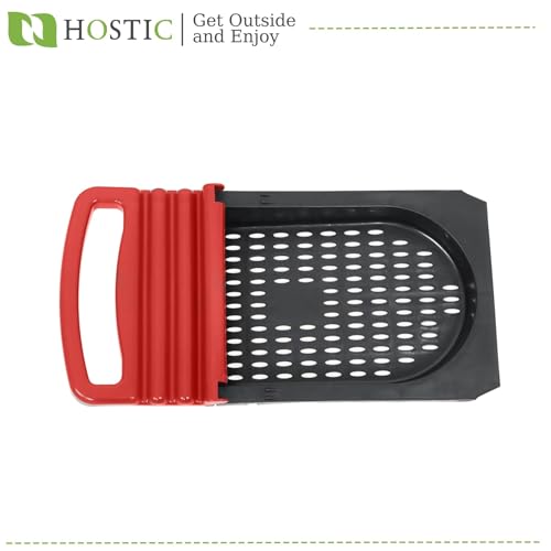 HOSTIC Red Chicken Nesting Box for Laying Egg | with 3 Compartment and Metal Legs Chicken Egg Laying Box with Lid Cover