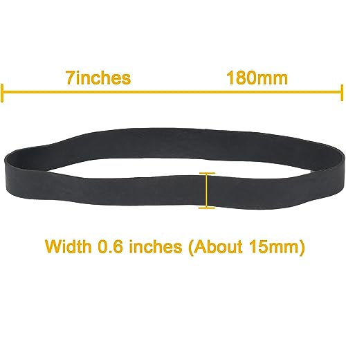 AIWOQI Rubber Bands Size 107 Heavy Duty Big Long Wide Rubber Band 30pcs | Elastic Bands for Office Supply Trash Can File Folders Litter Box Rubber Bands Black,Blue,Light Brown - color: Black,blue,light brown