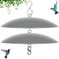 13" Bird Feeder Rain Guard, Hummingbird Feeder Shade Dome Cover, Hanging Baffle for Bird Feeder Pole,Smart Birds Feeder's Umbrella(Grey), 2 Pack - color: Gray, size: 13Inch / 2 Packs