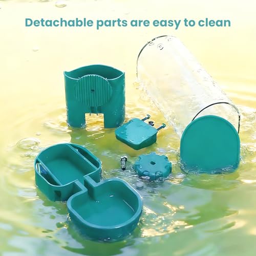 Rabbit Water Bottle for Cage Crate, 29oz No Drip Hanging Automatic Pet Water Dispenser for Small Animal Guinea Pig Bunny Chinchilla Ferret Hedgehog Puppy Cat (Blue) - color: Blue