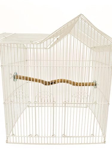 Polly's Full Length Hardwood Cage Perch for Parakeets, Cockatiels, Cockatoos, Macaws, and Other Birds (16") - size: 16"