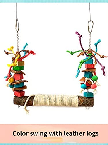 Bird Spiral Rope Perch, Bird Hemp Rope Swing Perch, Bird Cage Stand Pole Accessories, Bird Standing Climbing Toy for Parrot Parakeet Budgies Lovebirds Cockatiels (Medium) - size: Medium