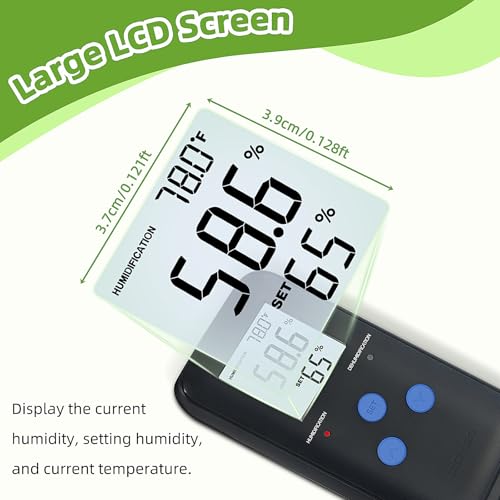 DIGITEN Humidity Controller with Temperature Display for Reptile, Mushroom | Pre-Wired Digital Humidistat, Dual-Stage Outlet Humidifier/Dehumidifier for Grow Tent/Greenhouse, LCD Display, Plug & Play