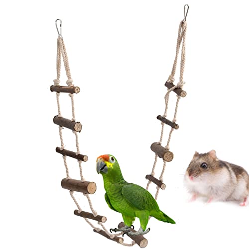 Bird Ladder, Hamster Ladder, Squirrel Toys. Hamster Bridge Squirrel Cage Accessories, Rope Climbing Toys