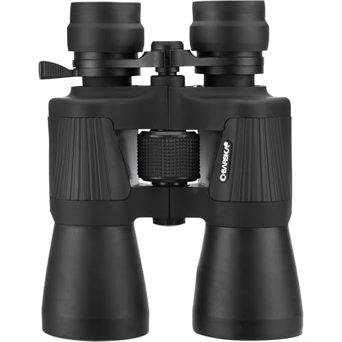 Gladiator 10-30x50mm Zoom Binoculars – Reverse Porro Prism, Fully Coated Optics, BK-7 Prisms, Large Focus Knob, Rubber Armor, Includes Case & Strap - style: 10-30x50 Reverse Porro