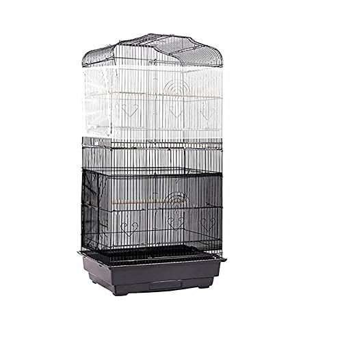 Adjustable Birdcage Seed Catcher Feather Catcher Bird Cage Cover Net Airy Soft Skirt Guard Birdcage Nylon Mesh Netting for Parrot Macaw Parakeet Round Square Cage (118 x 16 Inch, White) - color: White, size: 118 x 16 Inch