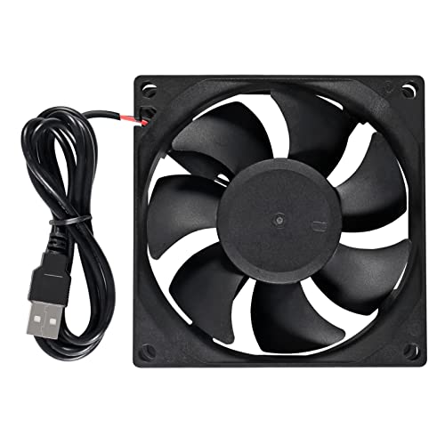 AITRIP 2PCS 80mm USB Fan 5V Brushless 8025 80x25mm for Cooling DIY PC Computer Case 3D Printer CPU Coolers Radiators - color: 2PCS 5V USB