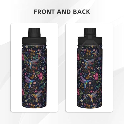 Hummingbird Gifts For Women, Hummingbird Lovers, Hummingbird Water Bottle, 18oz Stainless Steel Insulated Tumbler, Unique Birthday Christmas Gifts for Women Men - color: Hummingbird