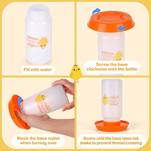 TGEYD Chick Feeder and Waterer Set – Automatic 1L Chicken Feeder and Waterer for Baby Chicks, Ducks, and Quail – Brooder Starter Kit & Chicken Coop Accessories