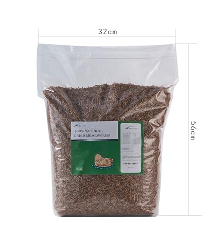 Bulk Dried Mealworms 10Lb Bag -Premium Non-GMO Dried Mealworms for Chicken, Nutritious High Protein - 100% Natural for Laying Hens, Birds, Ducks, Chicken Feed - size: 10 Pound (Pack of 1)