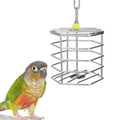 Hypeety Parrot Foraging Feeder, Stainless Steel, 4.09 x 4.09 x 3.85 in, Bird-safe, Dishwasher Safe, Filled with Nuts, Fruit or Veggies - size: Feeder