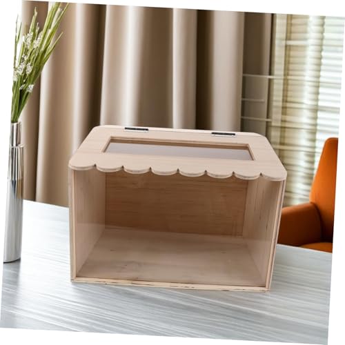 Sewroro Chick Brooder Box with Temperature for Small Birds 40x30x30cm Poultry Breeding Incubator Suitable for Chicks Quail Ducks with Feeder and Water Holder