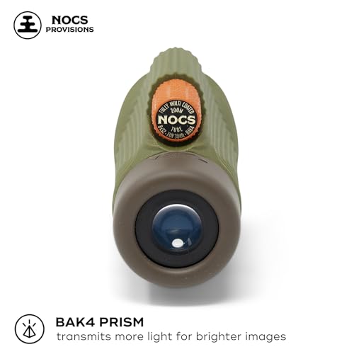 Nocs Provisions Zoom Tube 8x32 Monocular, Bird Watching & Backpacking | 8X Magnification Telescope, Bak4 Prism, Wide Field of View for Wildlife Viewing - color: Juniper Green II