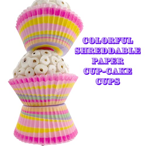 1564 Double Tutu Chew - Handcrafted Hanging Sola Wood Shreddable Bird Cage Toy, Handmade Sola Wood Balls, Bakery Grade Cup Cake Cups, Foraging Fun for Med Size Pet Birds - size: Double Tutu