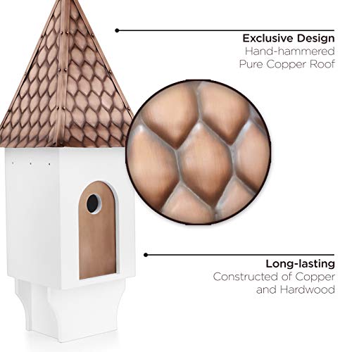 Chateau Bird House – Pure Copper Diamond Pattern Roof by Good Directions - style: Chateau