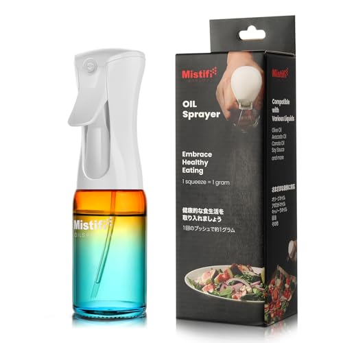 Oil Sprayer 150ml glass bottle. Upgraded Version.Fine Mist Spray Bottle for Air Fryer, Olive Oil, Avocado Oil, Healthy Nonstick Frying, Commercial & Home Kitchen Use (PS635) - style: PS635