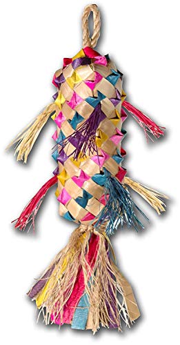 Planet Pleasures Spiked Pinata Small 7" Natural Bird Toy - size: Small 7"