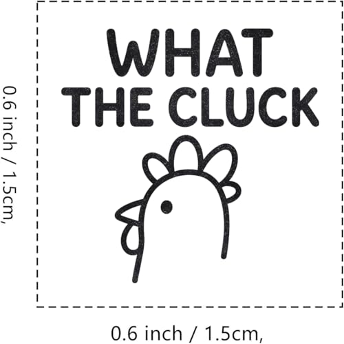 What The Cluck Egg Rubber Stamp, 3/5 Inch Small Mini Stamp for Scrapbooking Card Making Planner