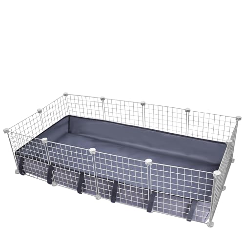 Guinea Pig Cage Liner Pet Bedding Base Waterproof Oxford Guinea Pig Cage Bottom Suitable for C & C Cage Panel (No Cage)(27x56 Inch) - size: 56.0"L x 27.0"W x 4.3"H