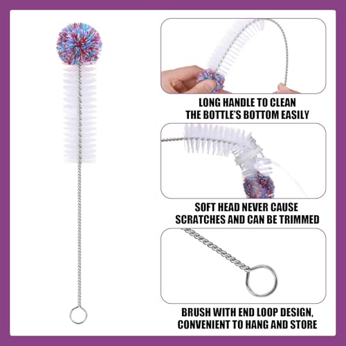 Zhehao 13 Pcs 2 Size Hummingbird Feeder Cleaning Brush Bendable Cleaning Brushes for Hummingbird Feeder Outdoor Water Bottles Various Size (Blue, White) - color: Blue, White
