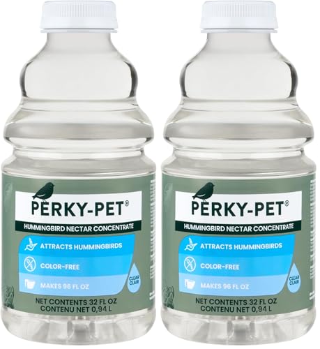 Perky-Pet Hummingbird Nectar Concentrate for Hummingbird Feeder - 32 oz - Makes 96 FL OZ of Food Nectar - 238CL,(Pack of 2) - size: 32 Fl Oz (Pack of 2)