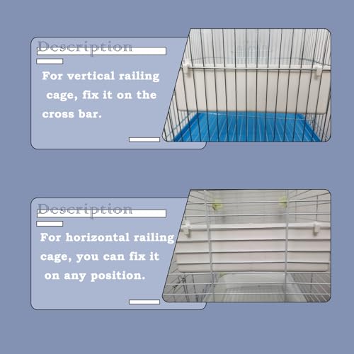 IBWell 4 Pack Bird Feeder for Cage Bird Food Bowl Parakeet Feeder Bird Water Parrot Feeder