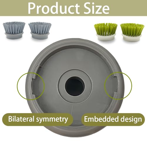 Palm Brush Refills, Dish Brush Replacement Head, 4 Pack - color: Green&gray