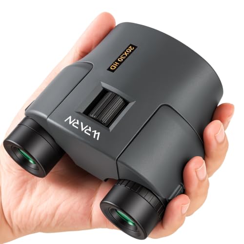 20X30 Compact Binoculars for Adults Bird Watching Travel, Grey | High Power, Low Light Vision, Large Eyepiece Easy Focus for Sightseeing Hiking Camping Cruise Concert - color: Grey